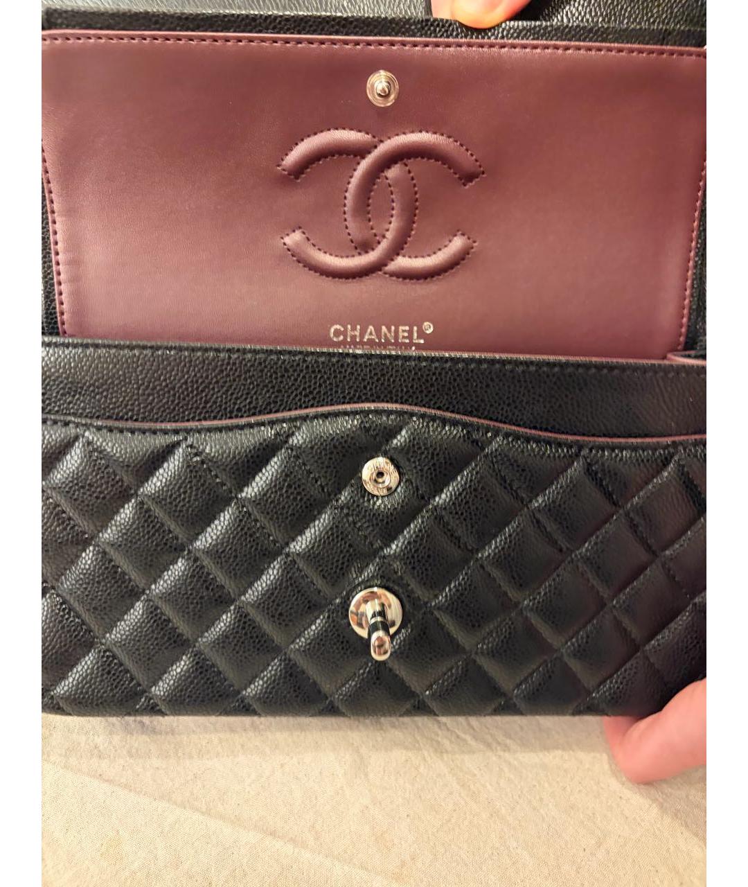 CHANEL Черная кожаная сумка через плечо, фото 4