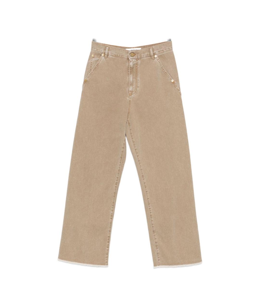 DARKPARK Бежевые хлопковые прямые джинсы, фото 1