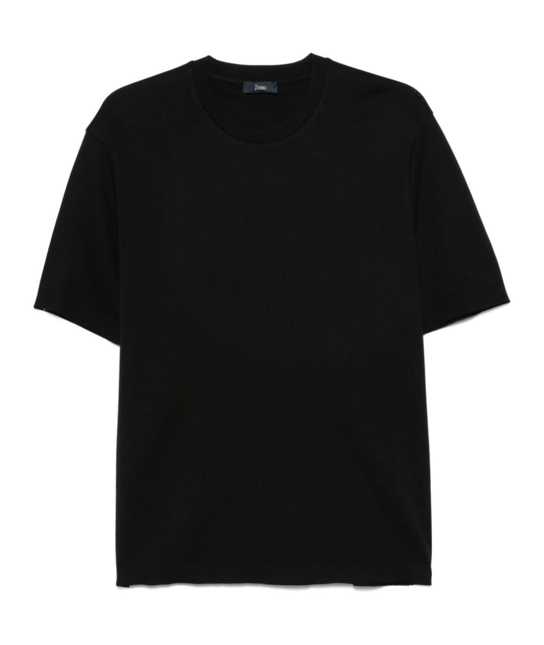 HERNO Черная хлопковая футболка, фото 1