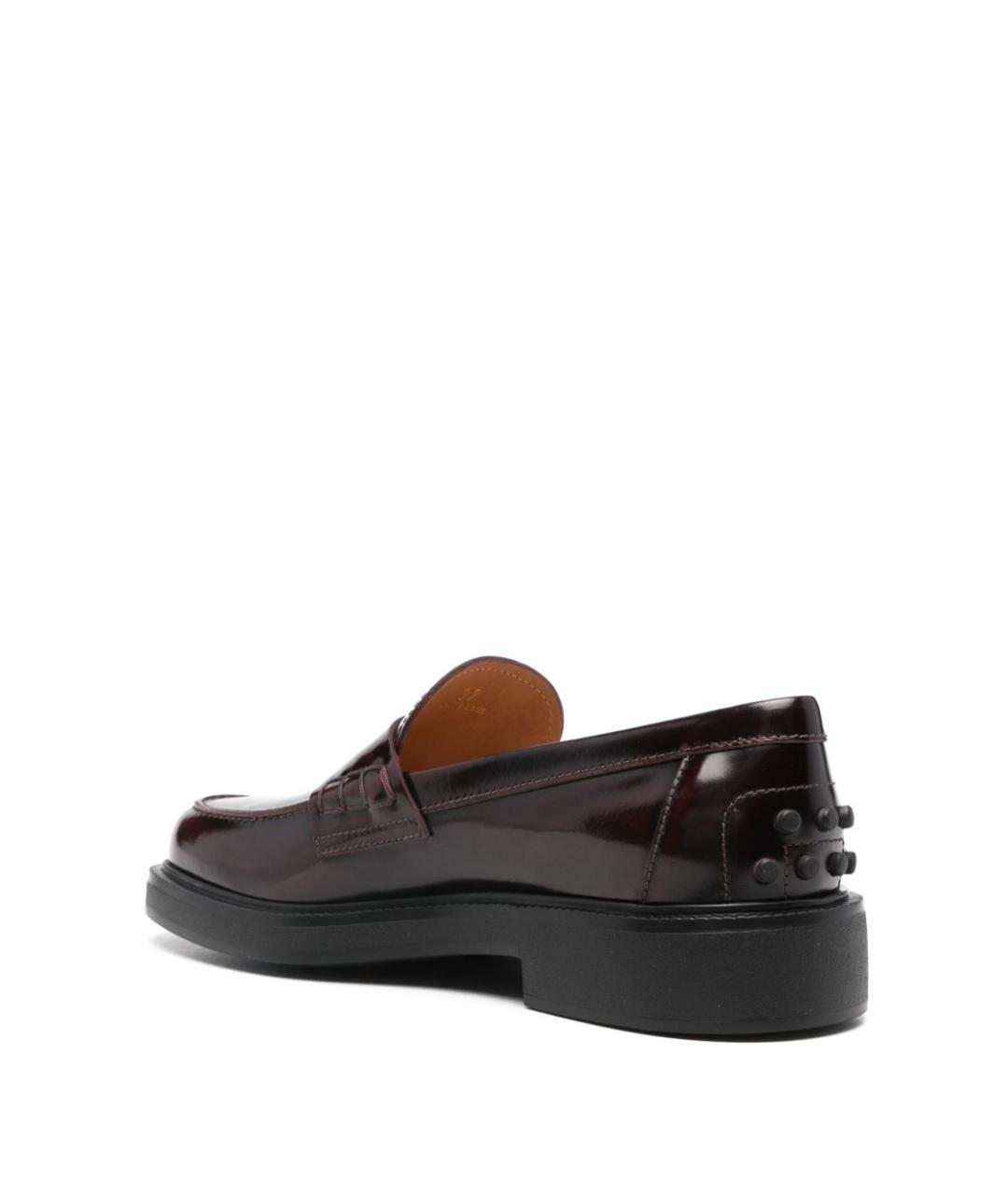 TOD'S Коричневые кожаные лоферы, фото 4