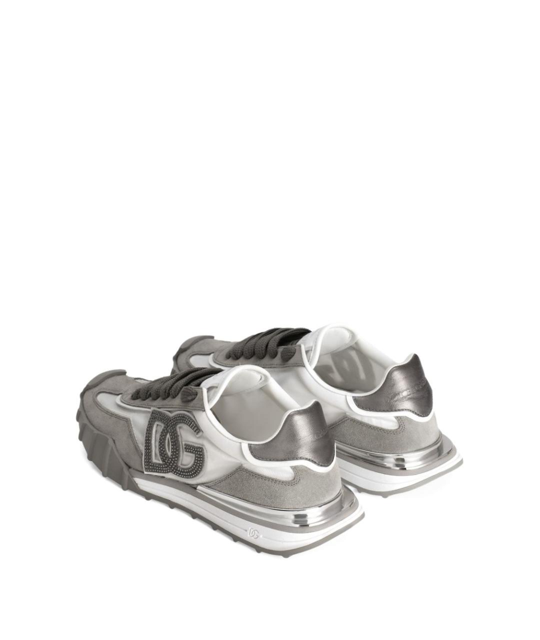 DOLCE&GABBANA Серые текстильные кроссовки, фото 4
