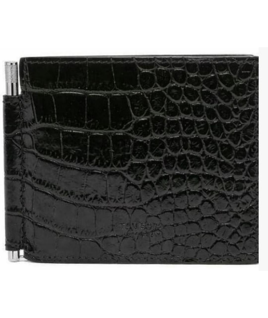 TOM FORD Черный кожаный кошелек, фото 1