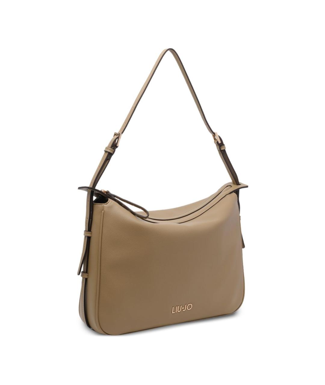 LIU JO Бежевая сумка через плечо из искусственной кожи, фото 3