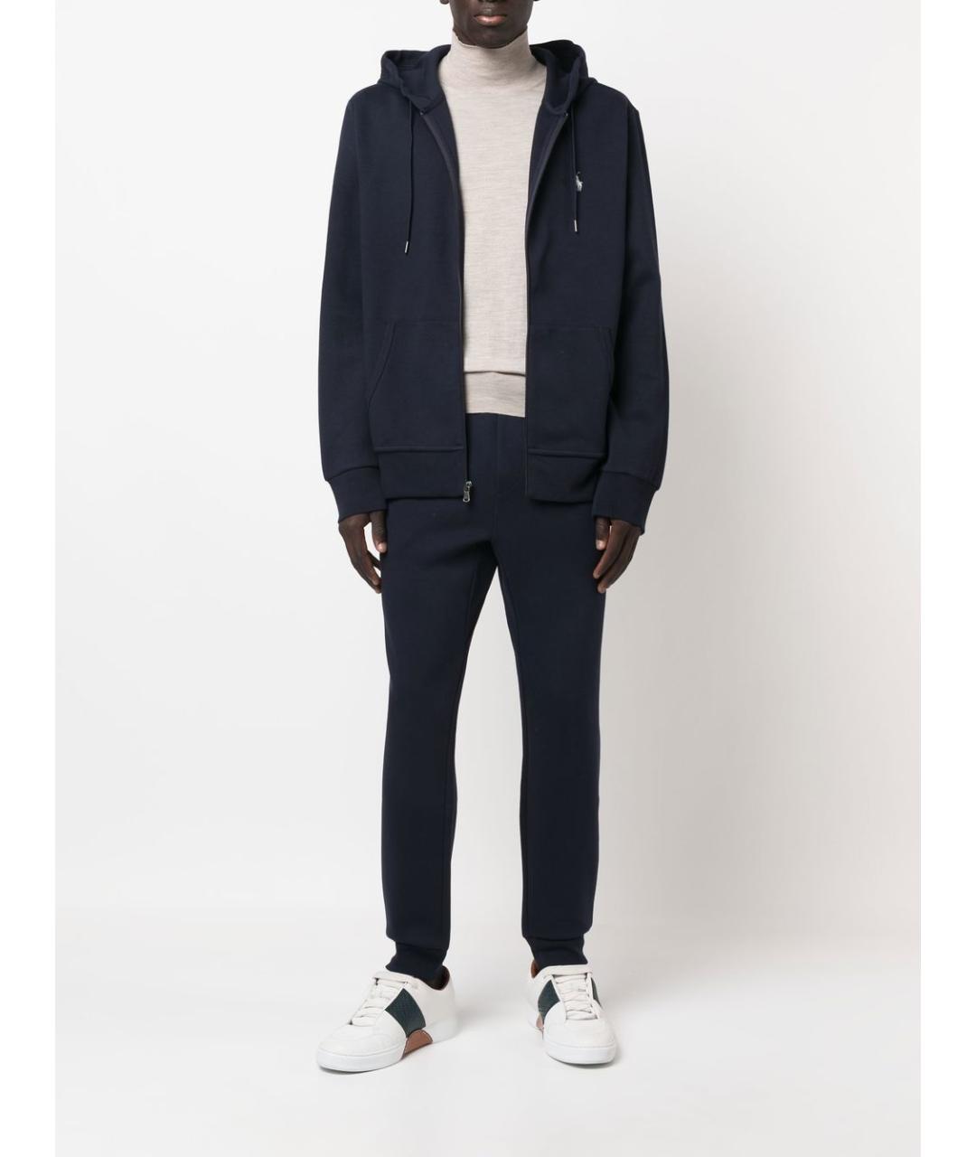 RALPH LAUREN Синие хлопковые повседневные брюки, фото 6