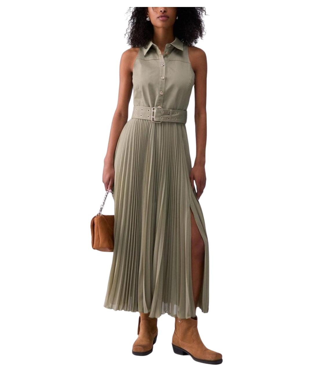 LIU JO Зеленая юбка миди, фото 2