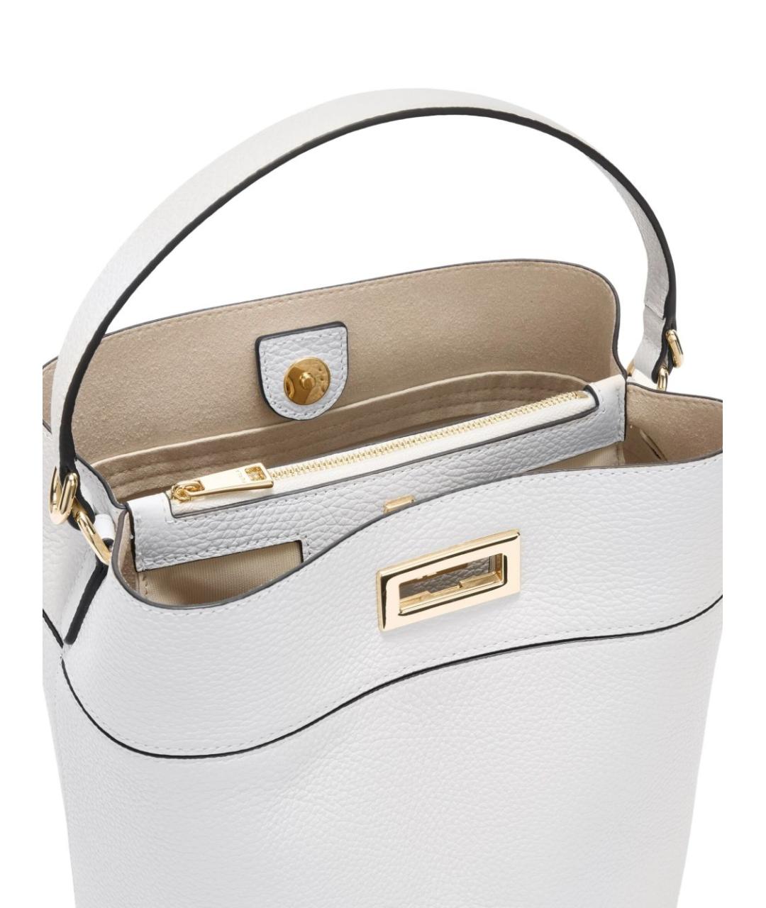 FURLA Белая кожаная сумка с короткими ручками, фото 2