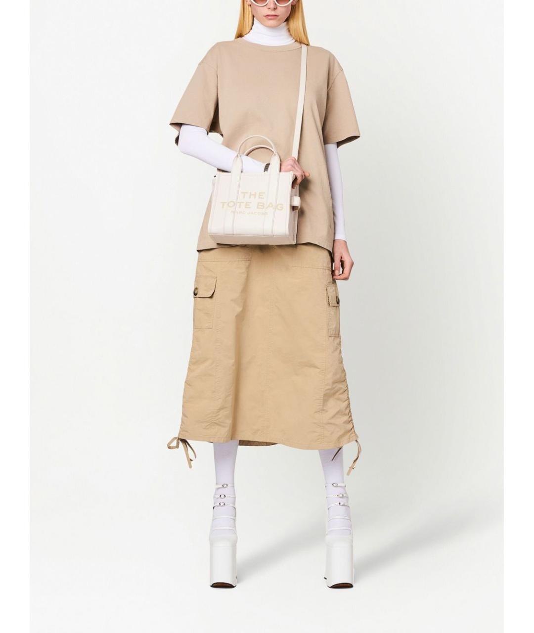 MARC JACOBS Белая кожаная сумка тоут, фото 2