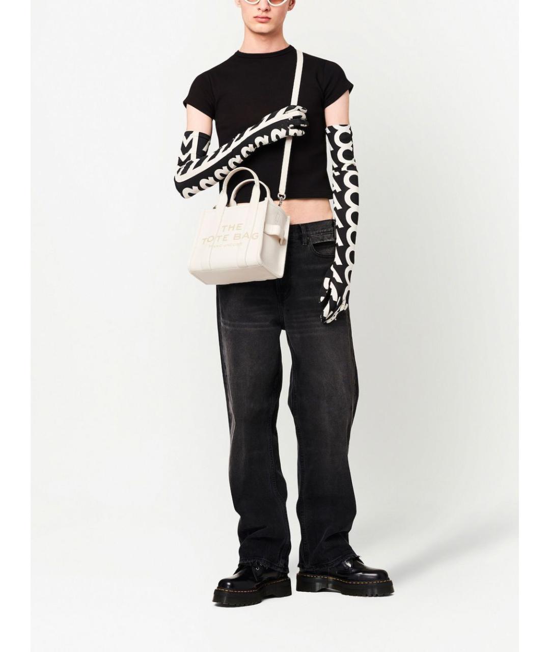 MARC JACOBS Белая кожаная сумка тоут, фото 6