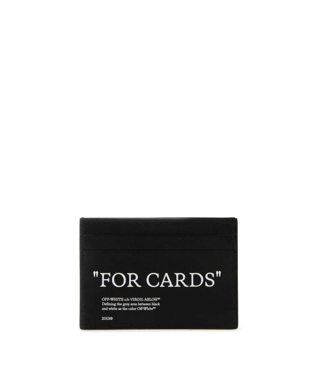 OFF-WHITE Черный кожаный кардхолдер, фото 3