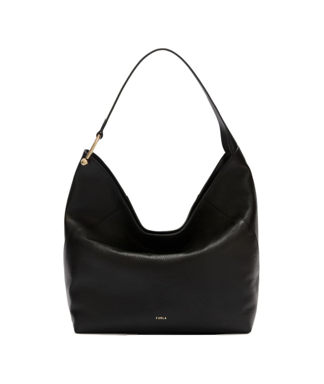 FURLA Черная кожаная сумка через плечо, фото 3