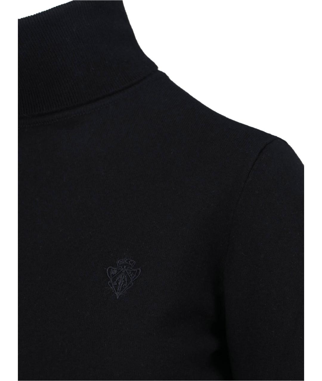 GUCCI Черный шерстяной джемпер / свитер, фото 3