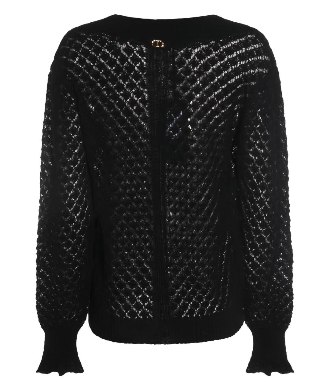 TWIN-SET Черный полиамидовый джемпер / свитер, фото 2