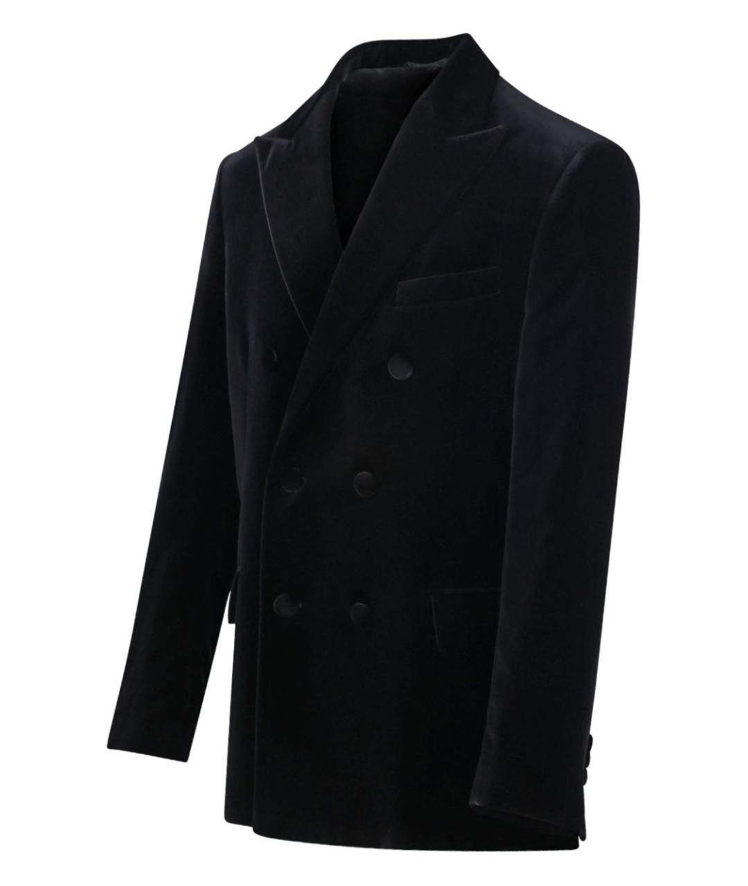 GOLDEN GOOSE DELUXE BRAND Черный бархатный пиджак, фото 4