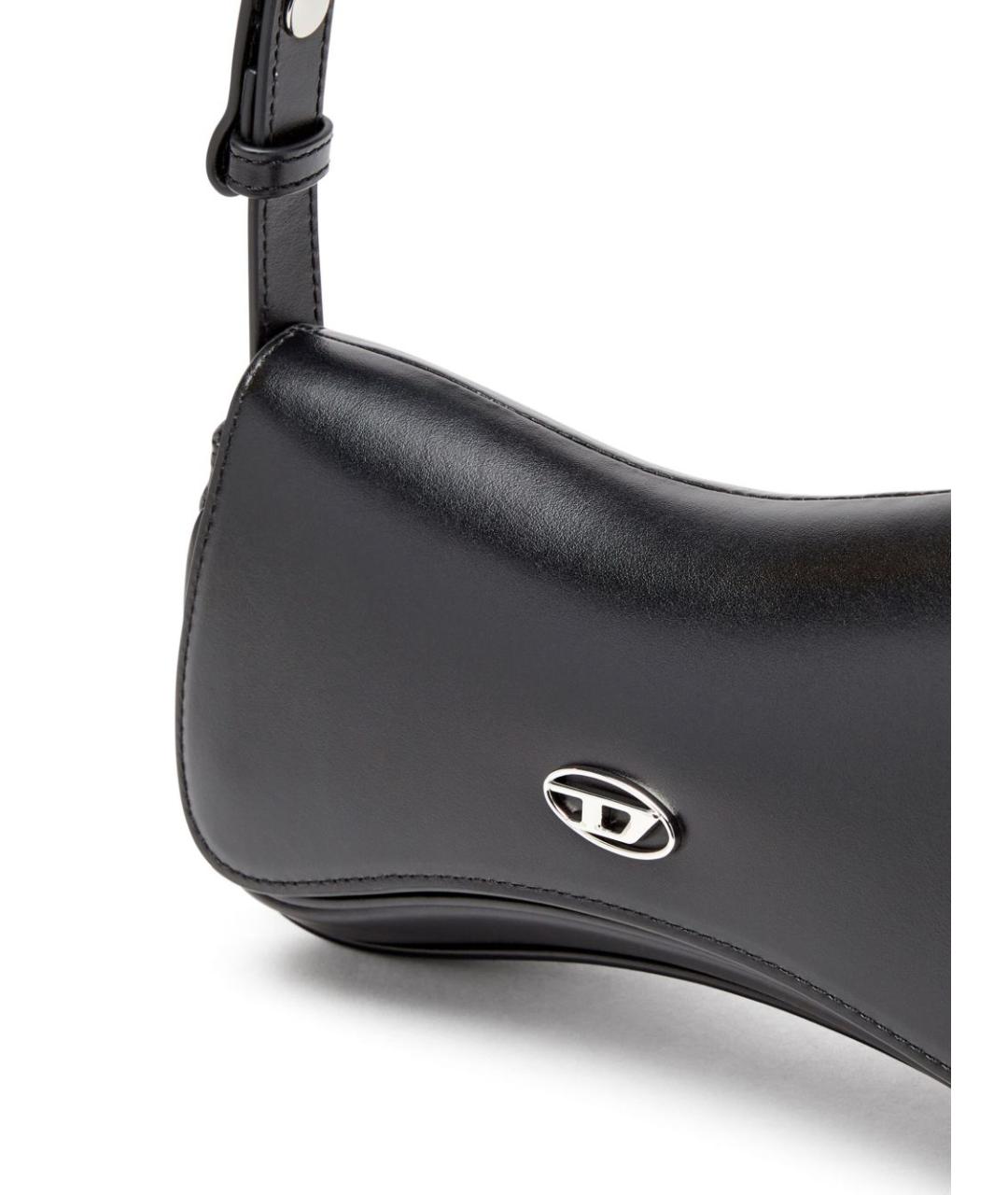 DIESEL Черная кожаная сумка через плечо, фото 6