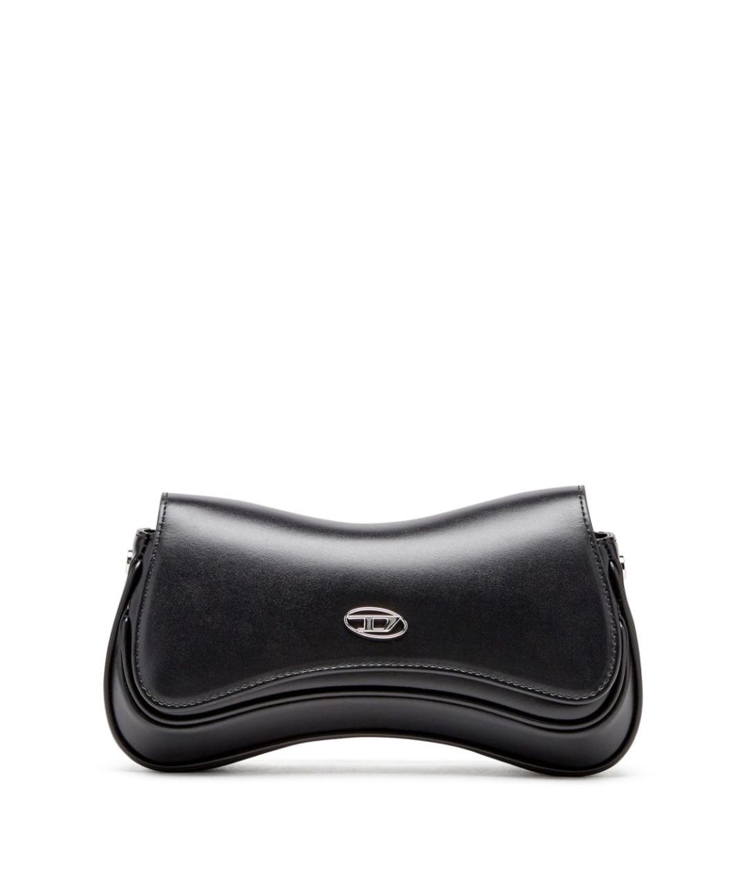 DIESEL Черная кожаная сумка через плечо, фото 2