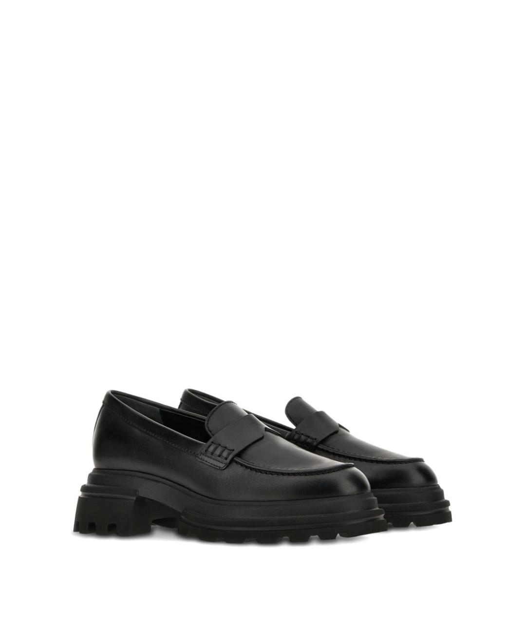 HOGAN Черные кожаные лоферы, фото 3