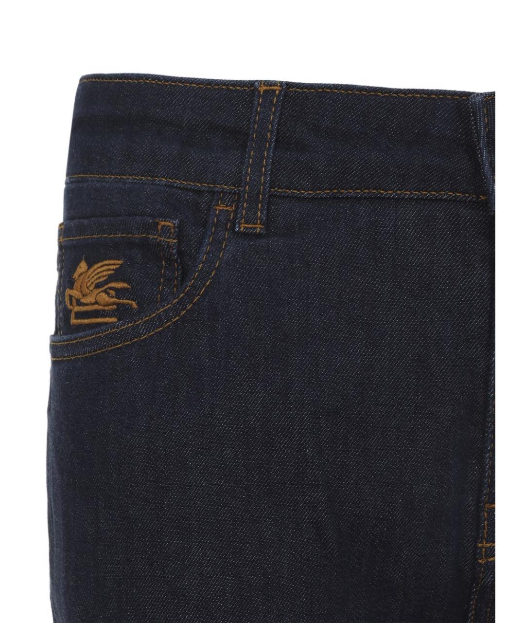 ETRO Темно-синие хлопковые джинсы скинни, фото 2