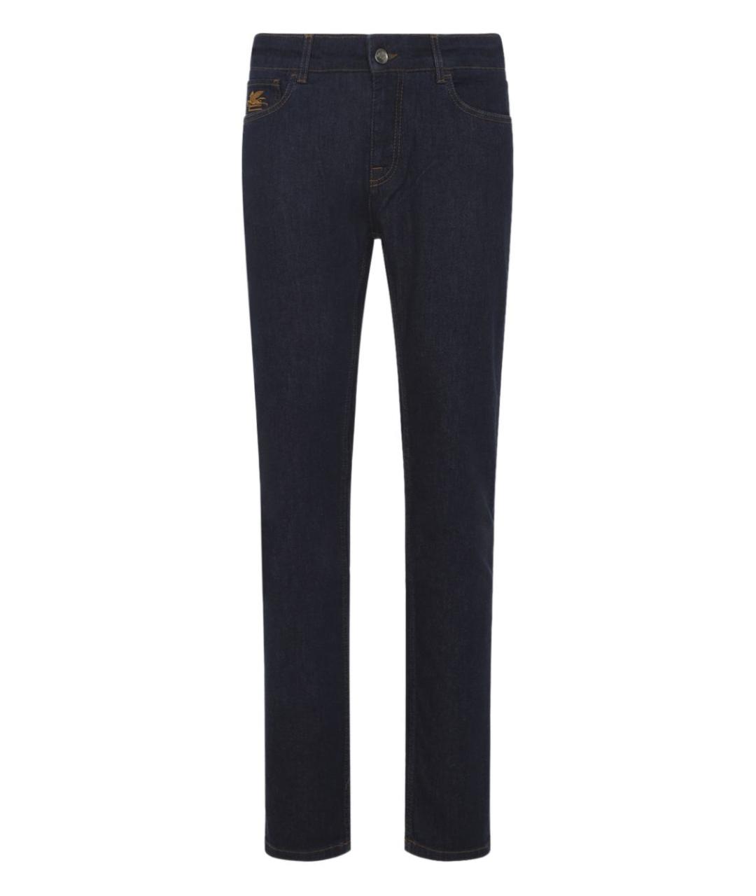 ETRO Темно-синие хлопковые джинсы скинни, фото 1