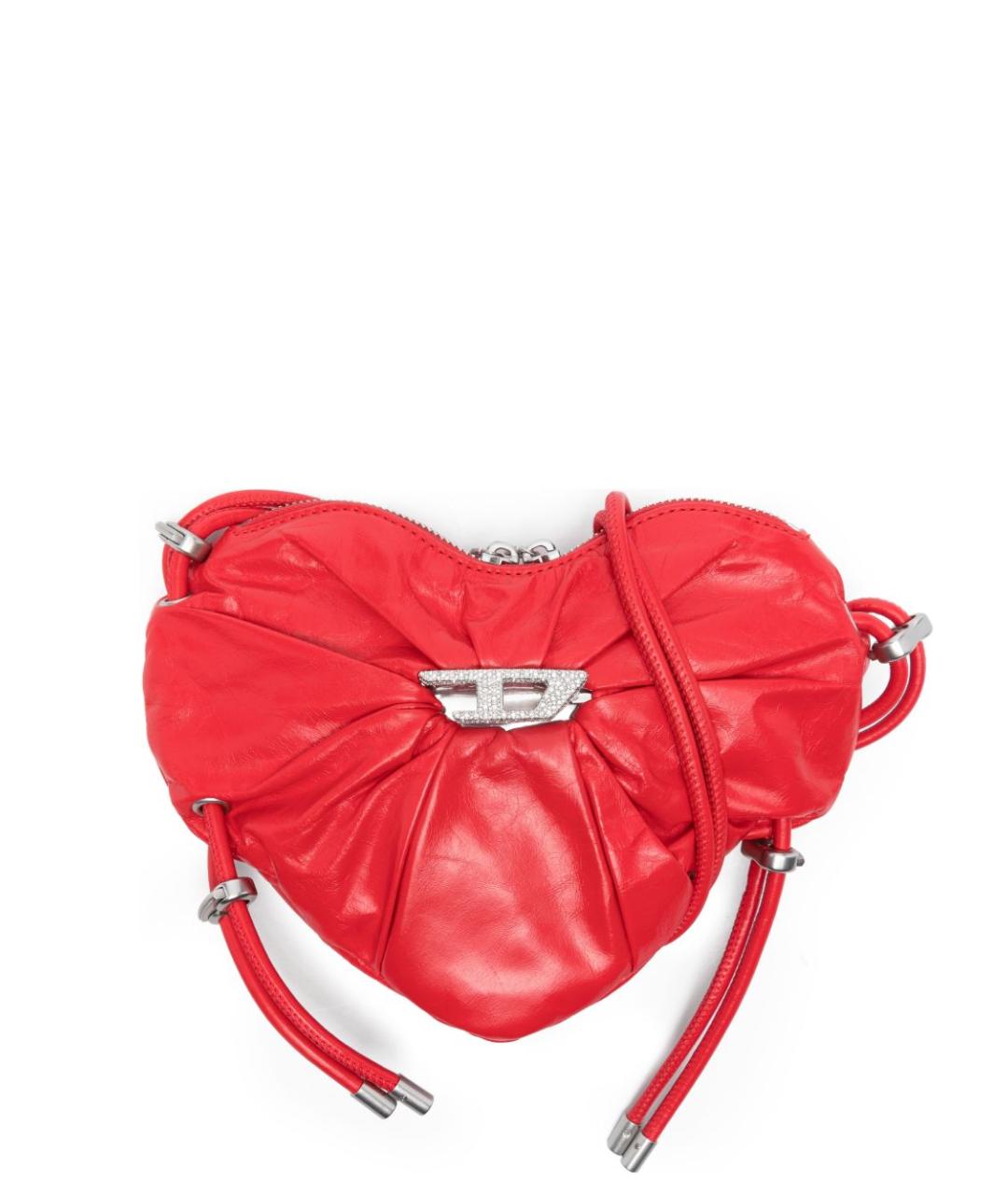 DIESEL Красная кожаная сумка через плечо, фото 1