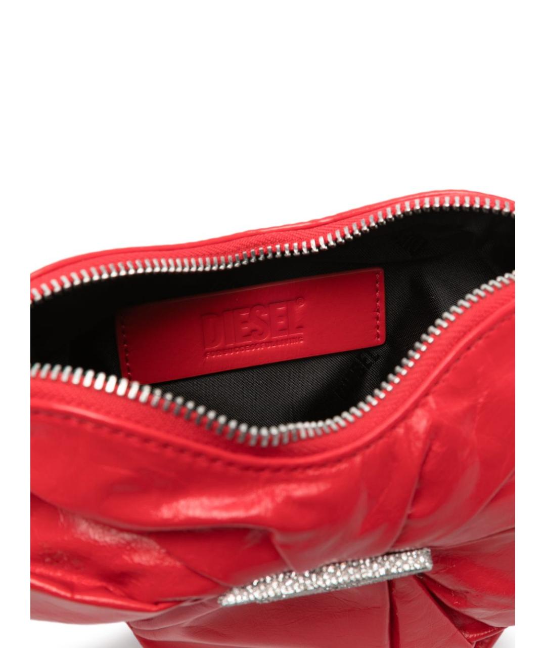 DIESEL Красная кожаная сумка через плечо, фото 4