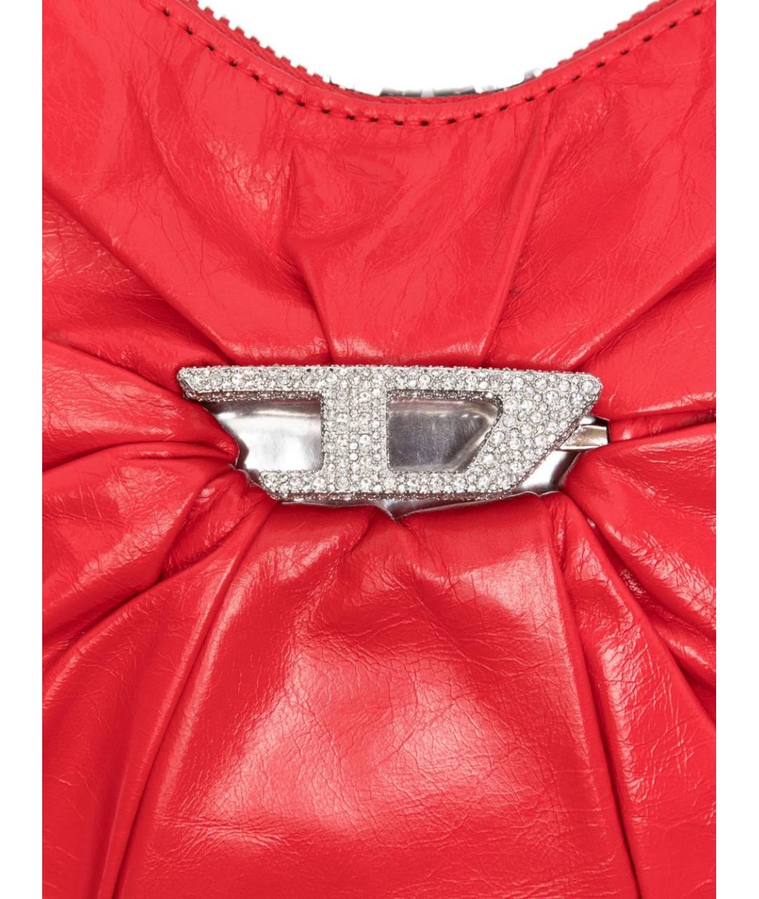 DIESEL Красная кожаная сумка через плечо, фото 2