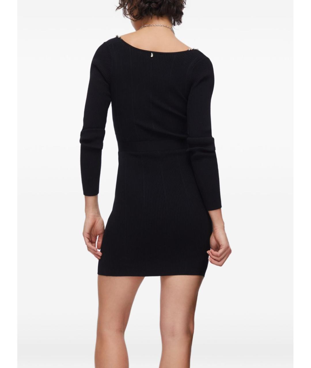 LIU JO Черное вискозное вечернее платье, фото 2