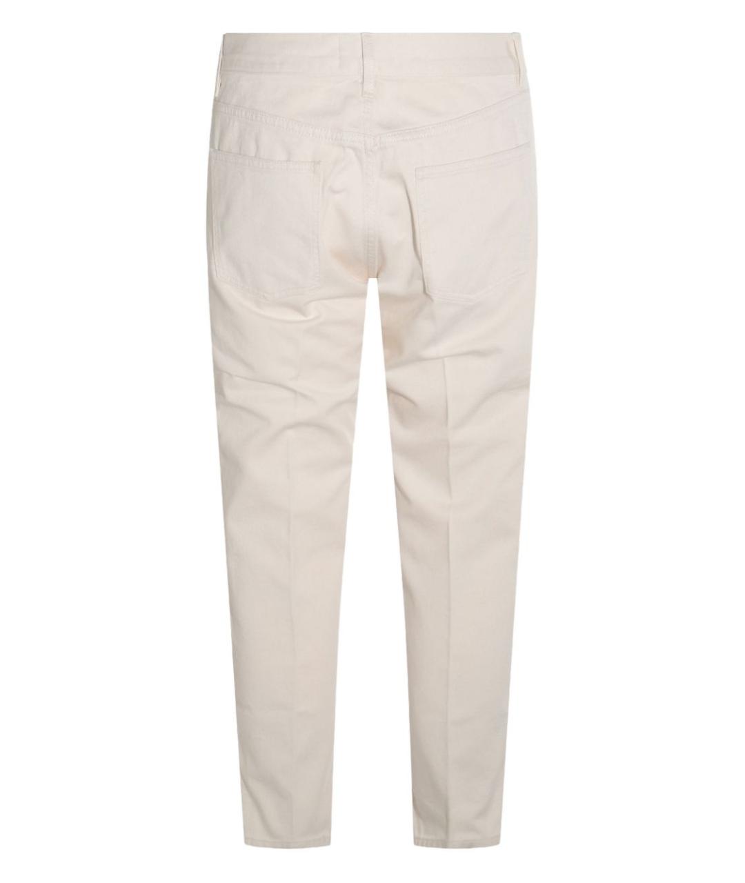 LARDINI Белые хлопковые повседневные брюки, фото 2