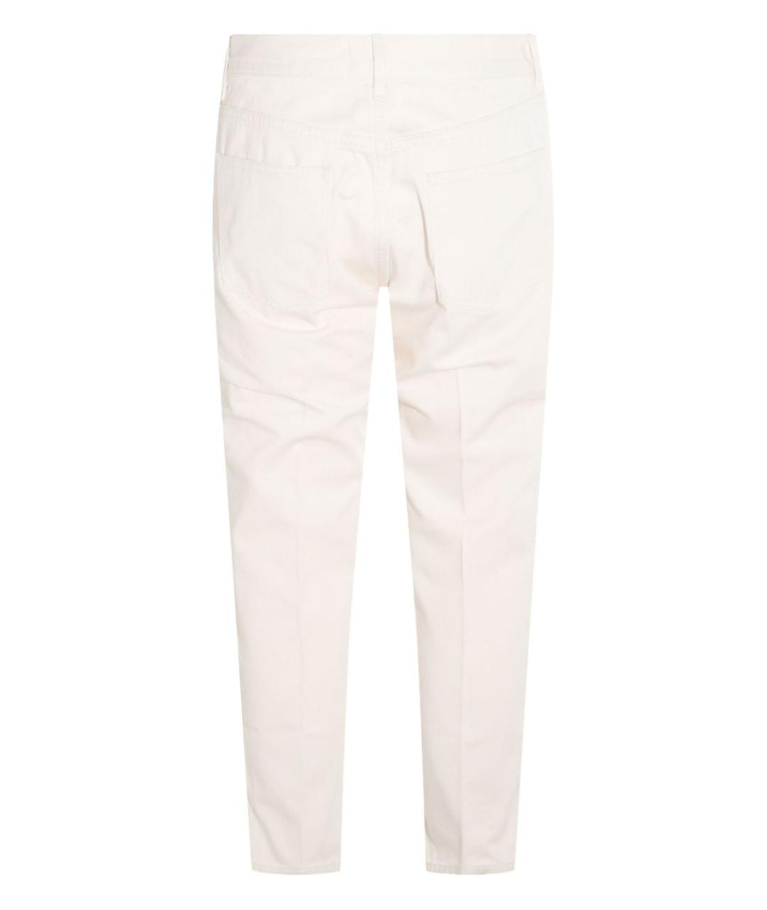 LARDINI Белые хлопковые повседневные брюки, фото 4