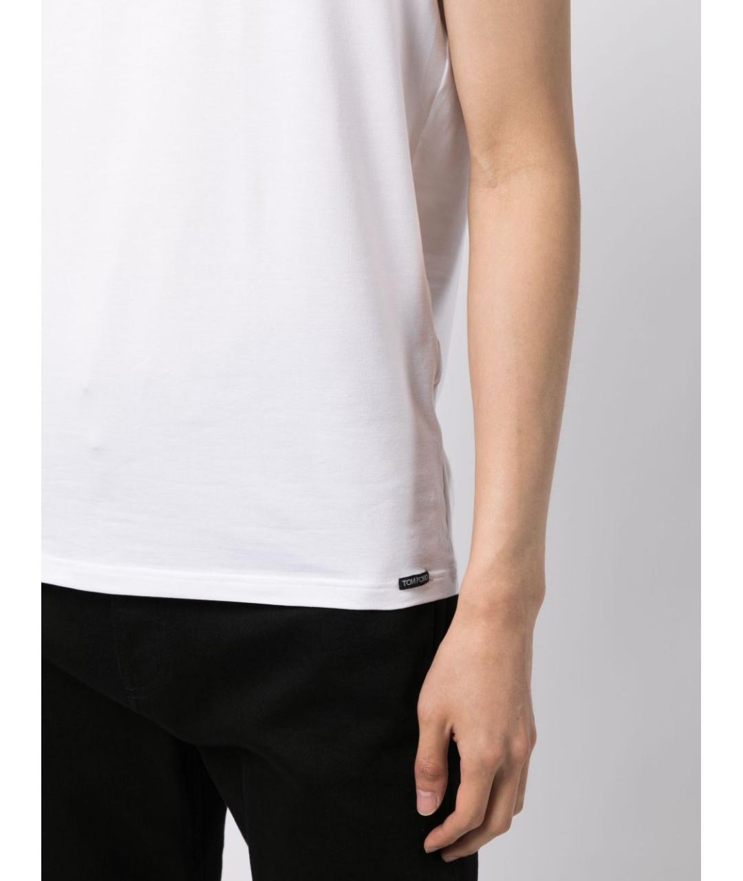 TOM FORD Белая хлопковая футболка, фото 5