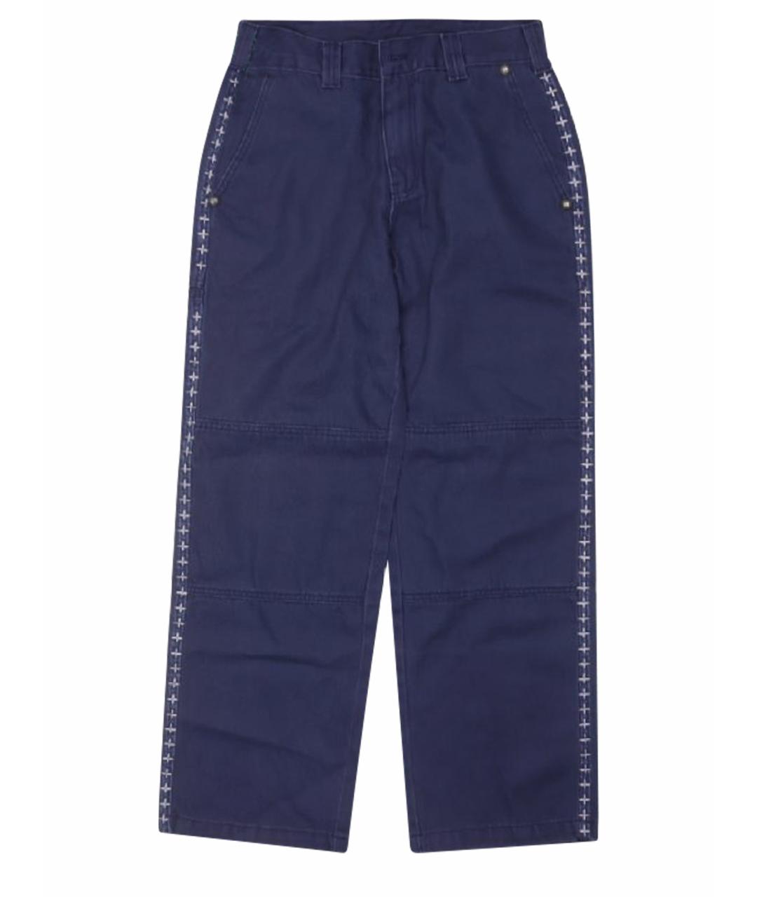 THUG CLUB Темно-синие хлопковые повседневные брюки, фото 1