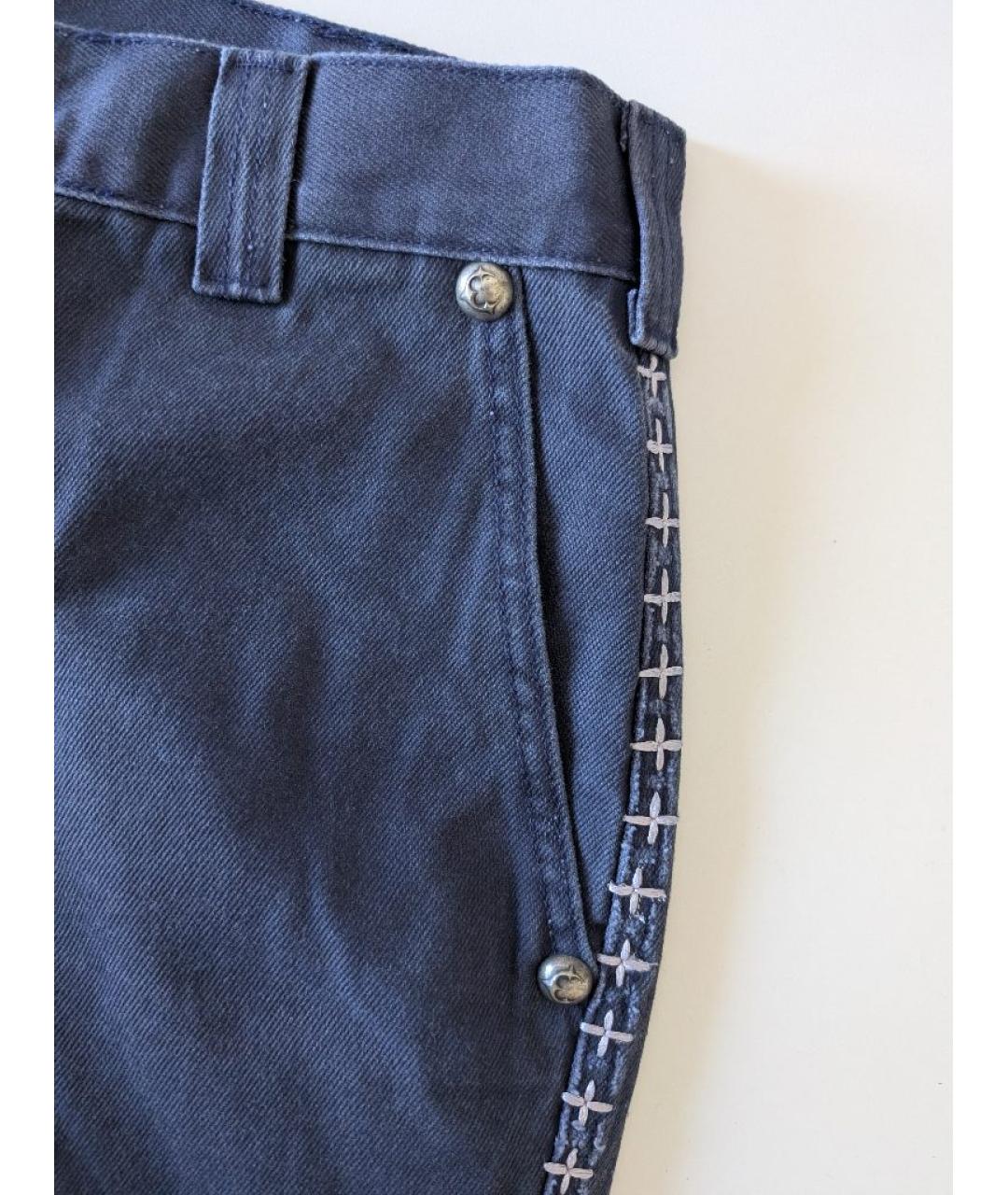 THUG CLUB Темно-синие хлопковые повседневные брюки, фото 6