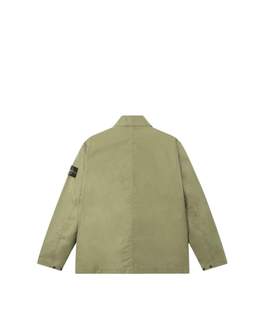 STONE ISLAND Зеленая полиэстеровая куртка, фото 2
