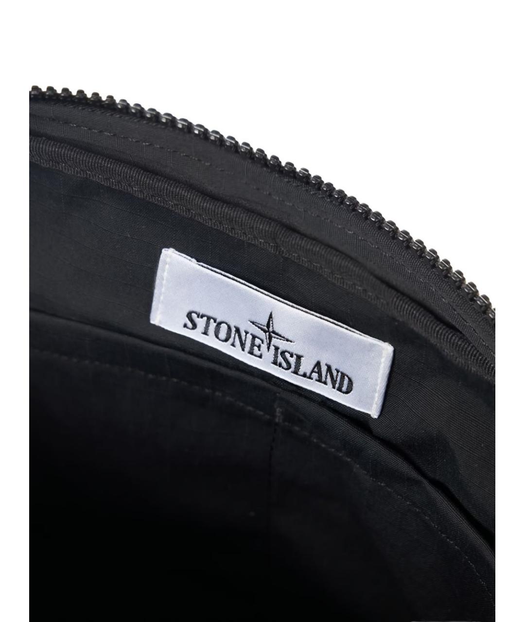 STONE ISLAND Желтая тканевая сумка на плечо, фото 3