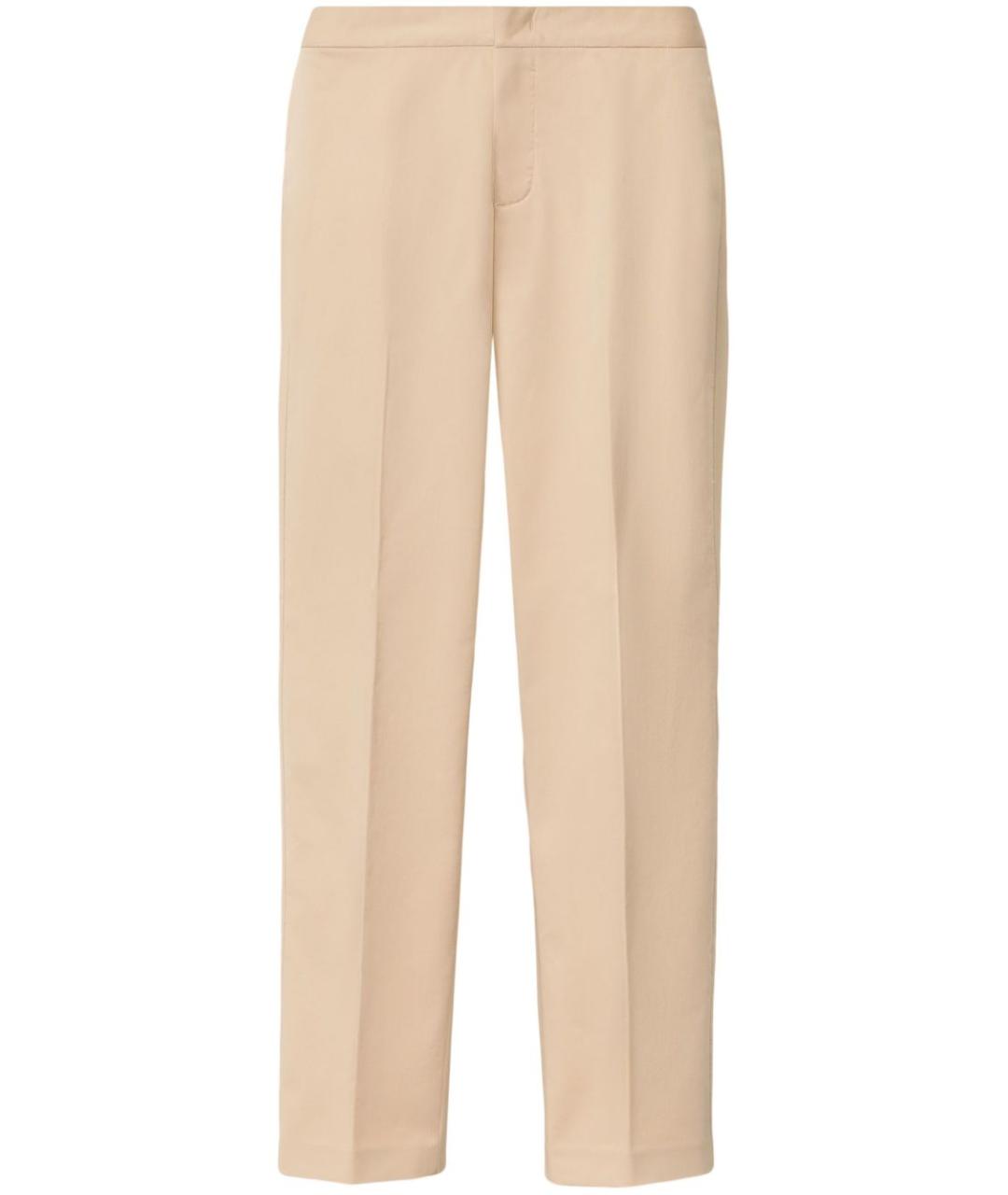 FABIANA FILIPPI Бежевые хлопковые прямые брюки, фото 1