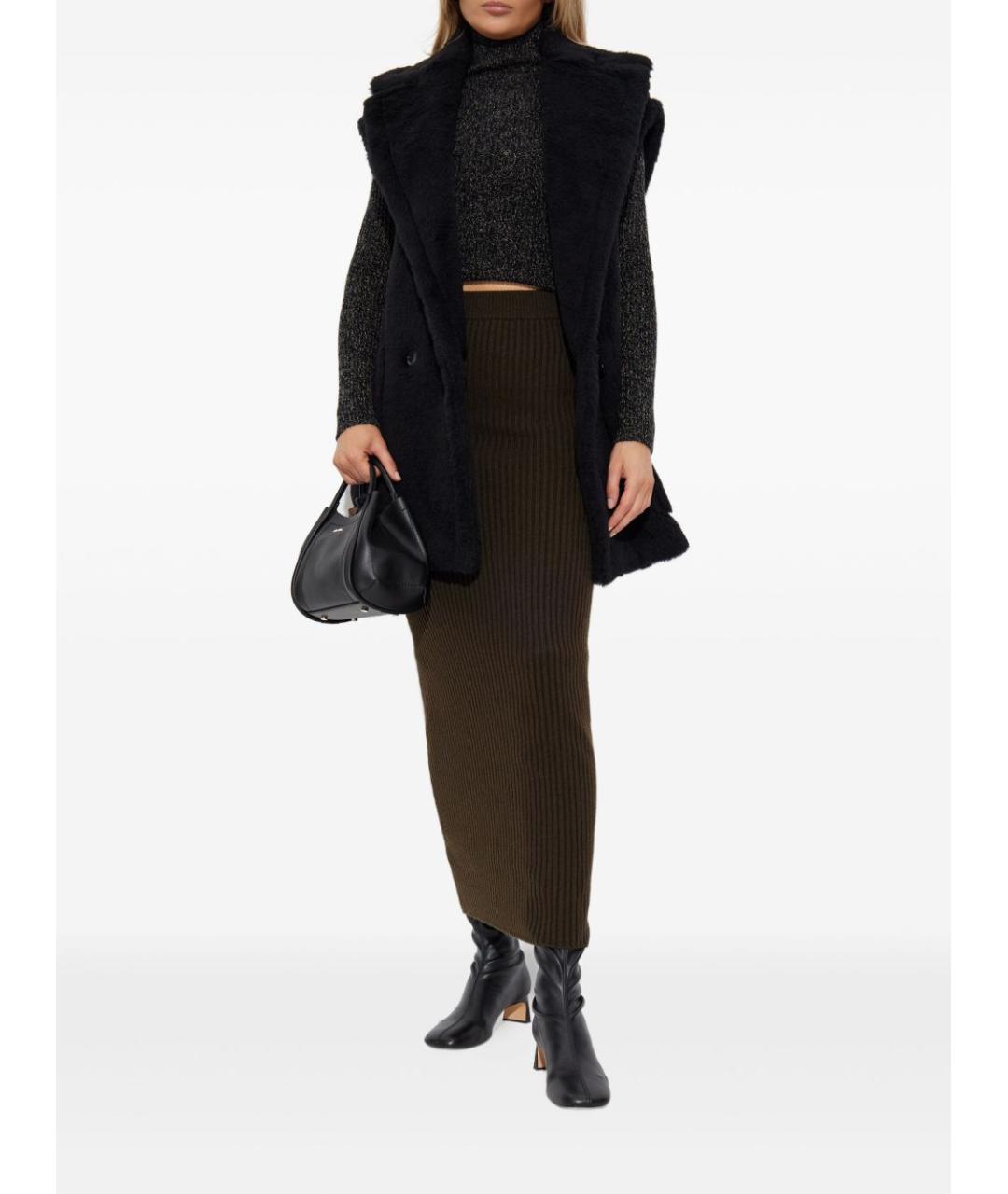 MAX MARA Черный шерстяной жилет, фото 3