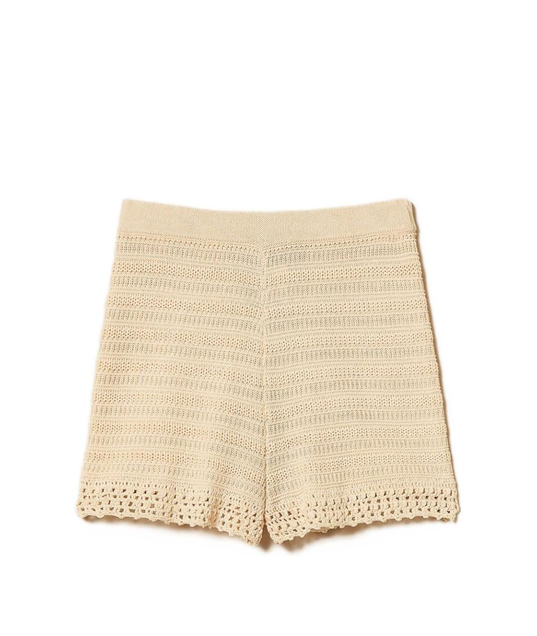 TWIN-SET Бежевые вискозные шорты, фото 1