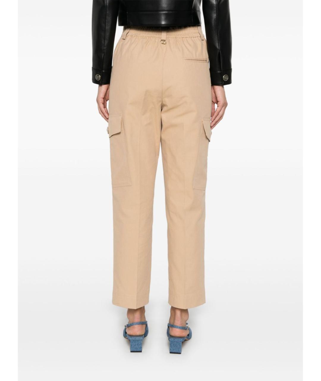 TWIN-SET Хлопковые прямые брюки, фото 3