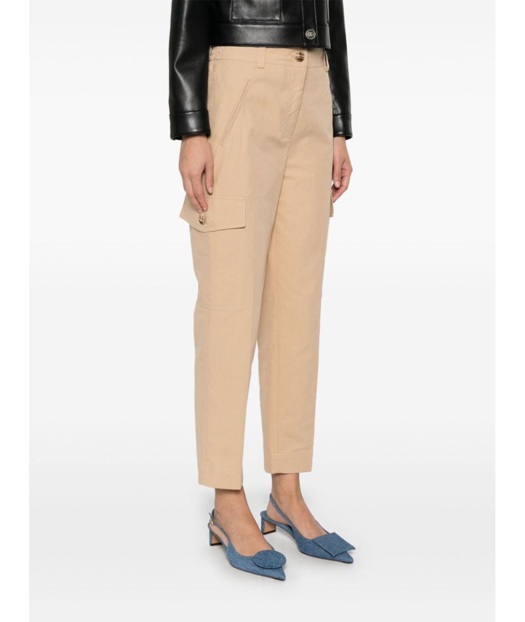 TWIN-SET Хлопковые прямые брюки, фото 4