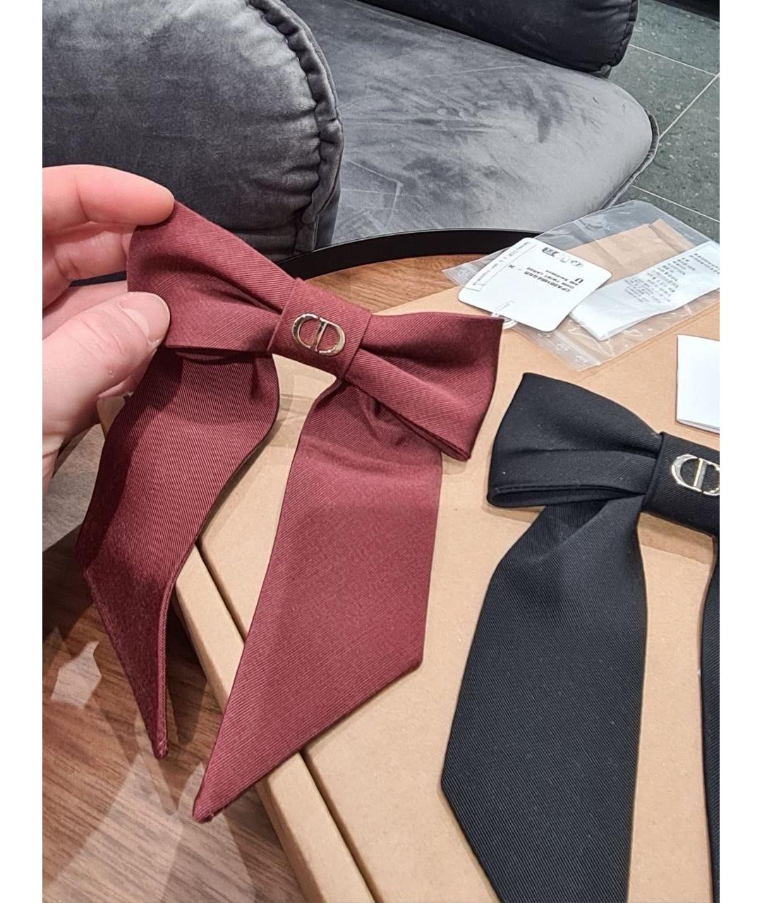 CHRISTIAN DIOR Бордовая заколка, фото 4