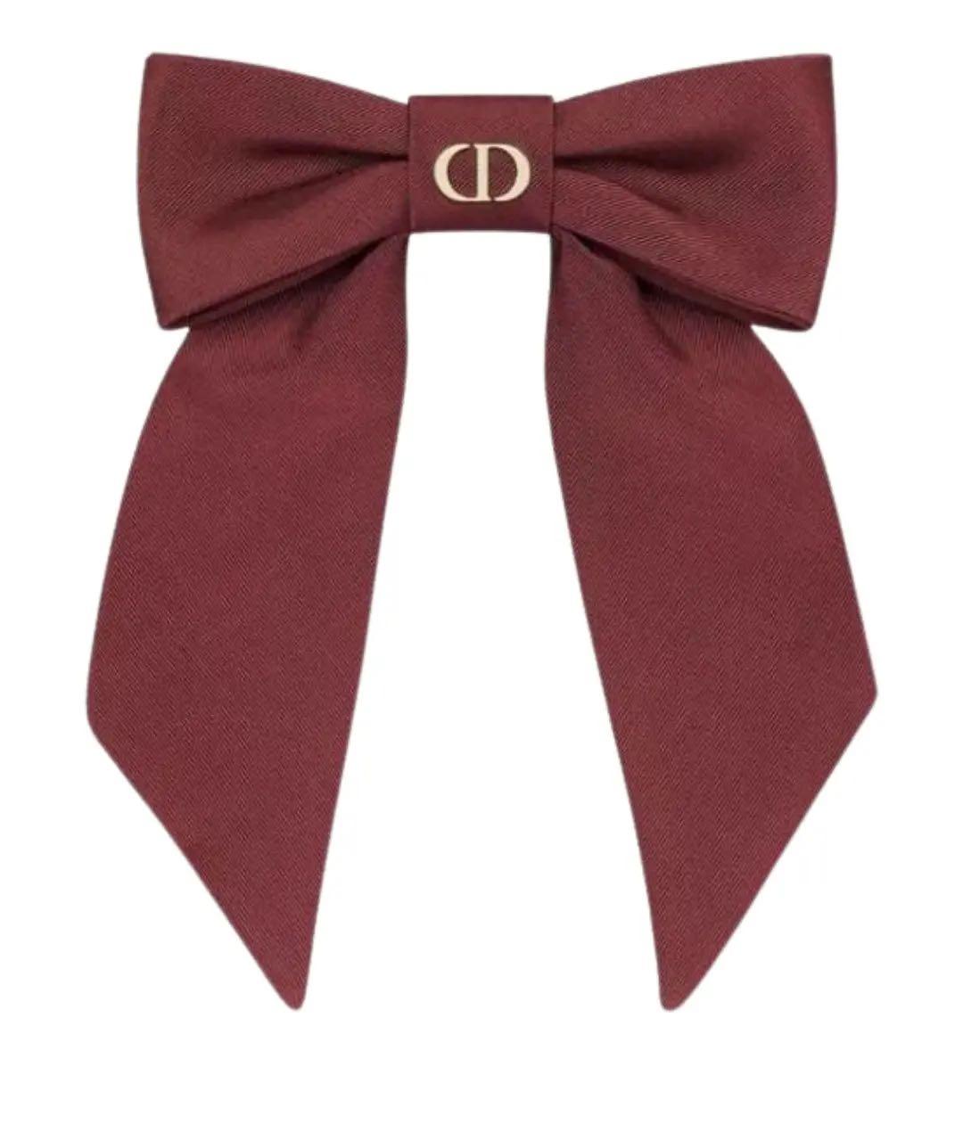 CHRISTIAN DIOR Бордовая заколка, фото 1