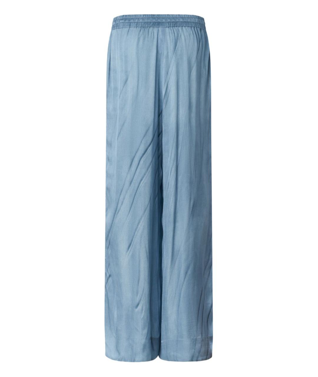PINKO Синие вискозные брюки широкие, фото 2