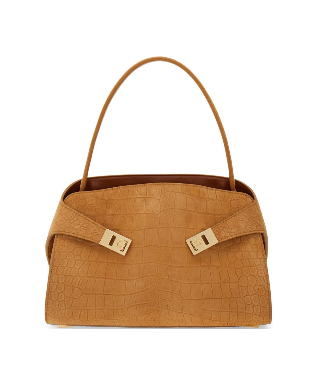 FERRAGAMO Горчичная сумка тоут, фото 1