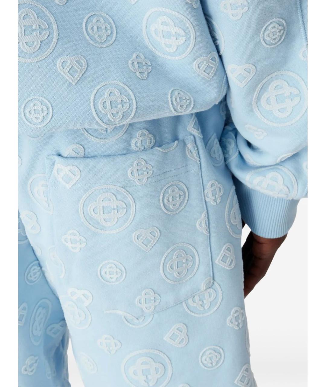 CASABLANCA Голубые хлопковые шорты, фото 4