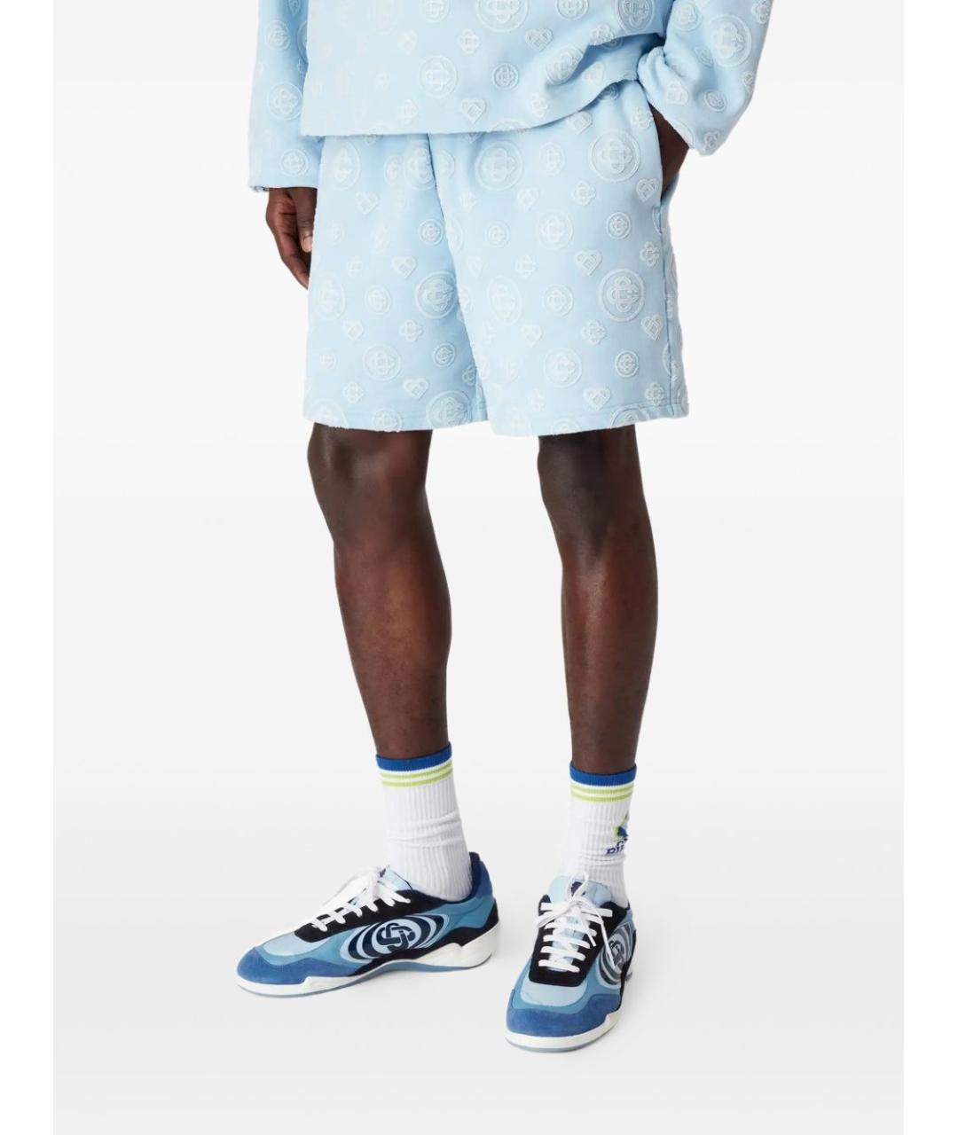CASABLANCA Голубые хлопковые шорты, фото 5