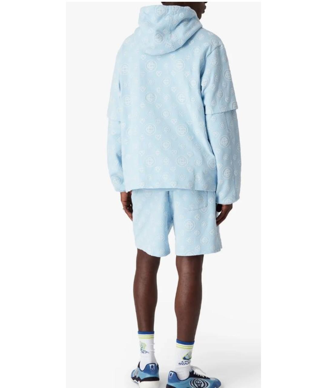 CASABLANCA Голубые хлопковые шорты, фото 3