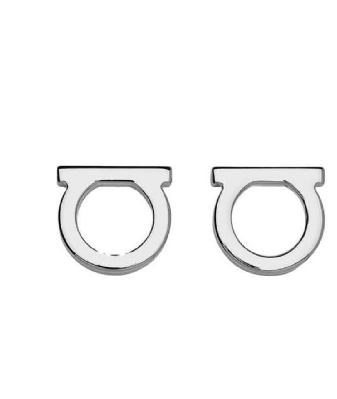 FERRAGAMO Серебряные металлические серьги, фото 1