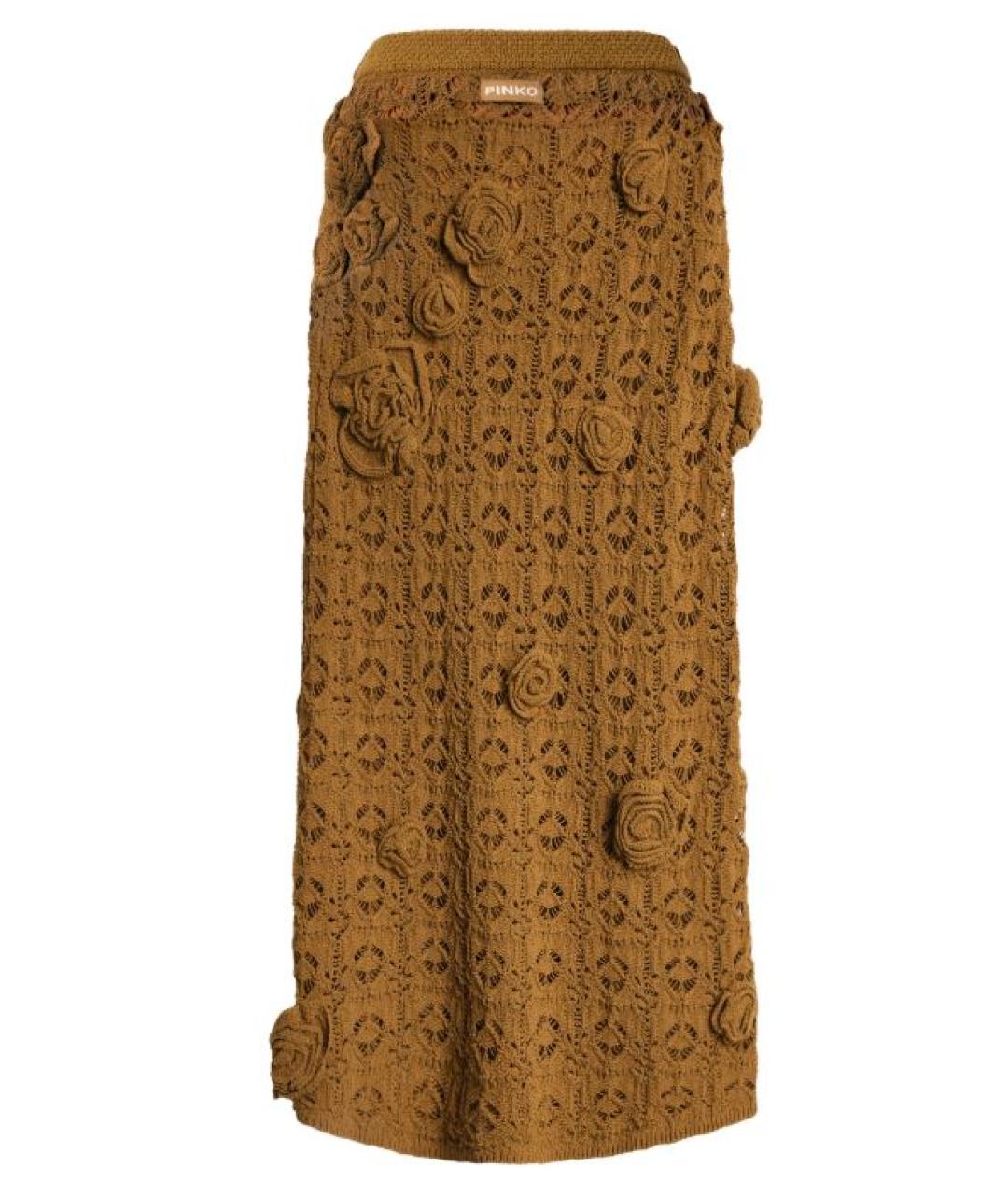 PINKO Коричневая юбка миди, фото 2