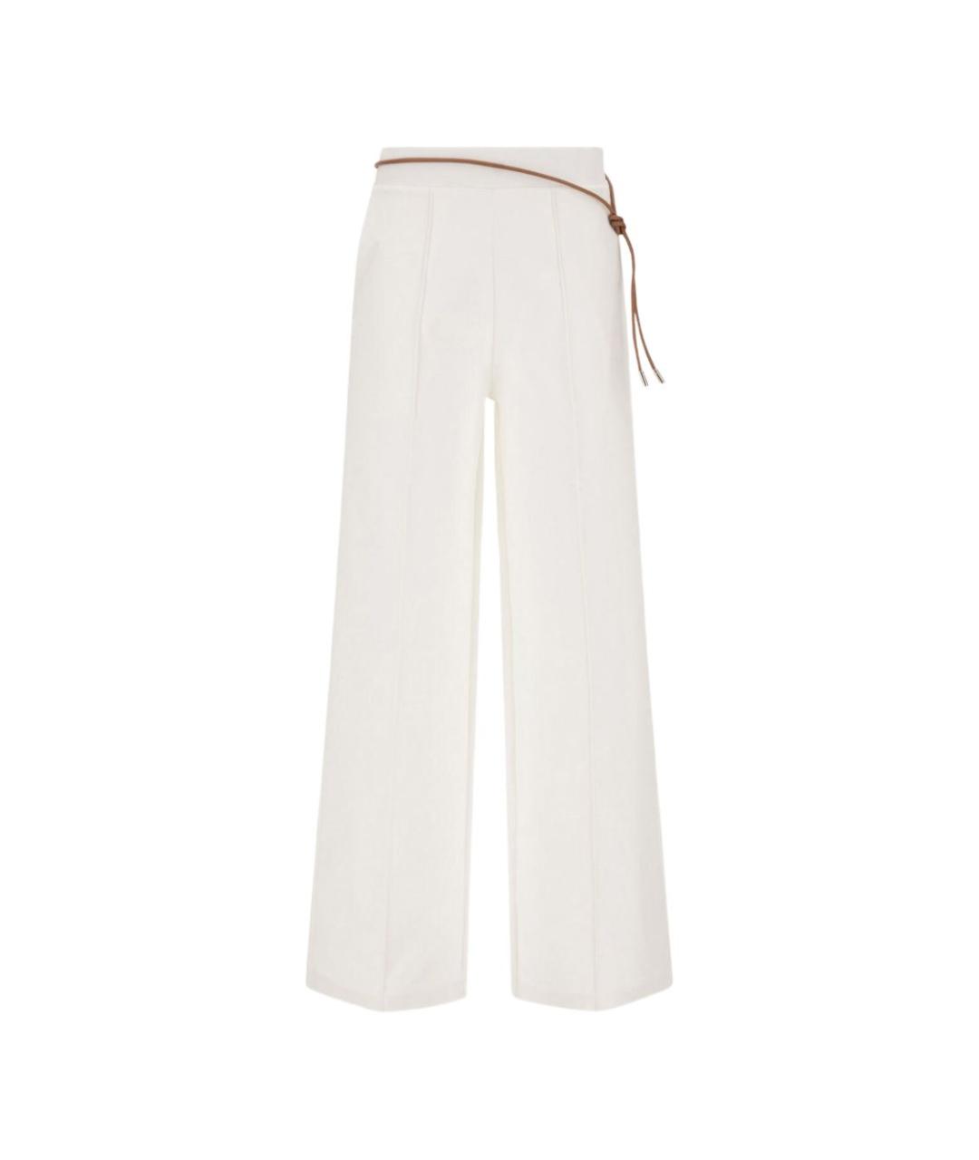 HERNO Белые прямые брюки, фото 1