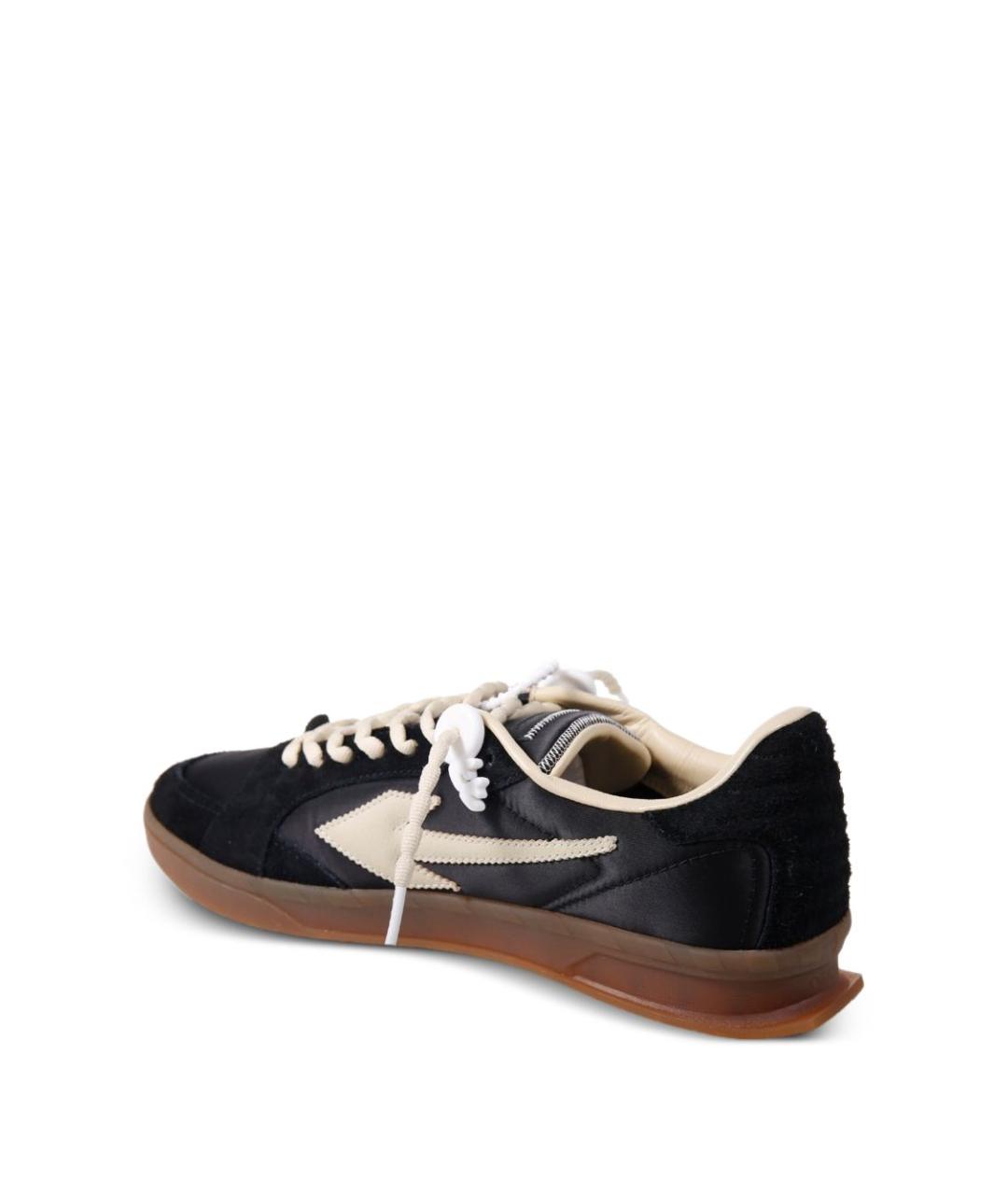 OFF-WHITE Черные замшевые низкие кроссовки / кеды, фото 2