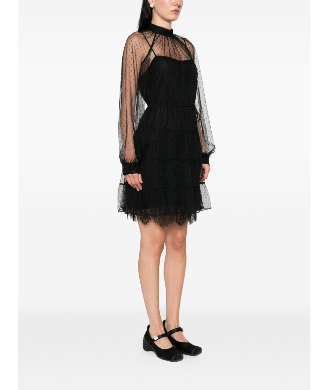 TWIN-SET Черное коктейльное платье, фото 2